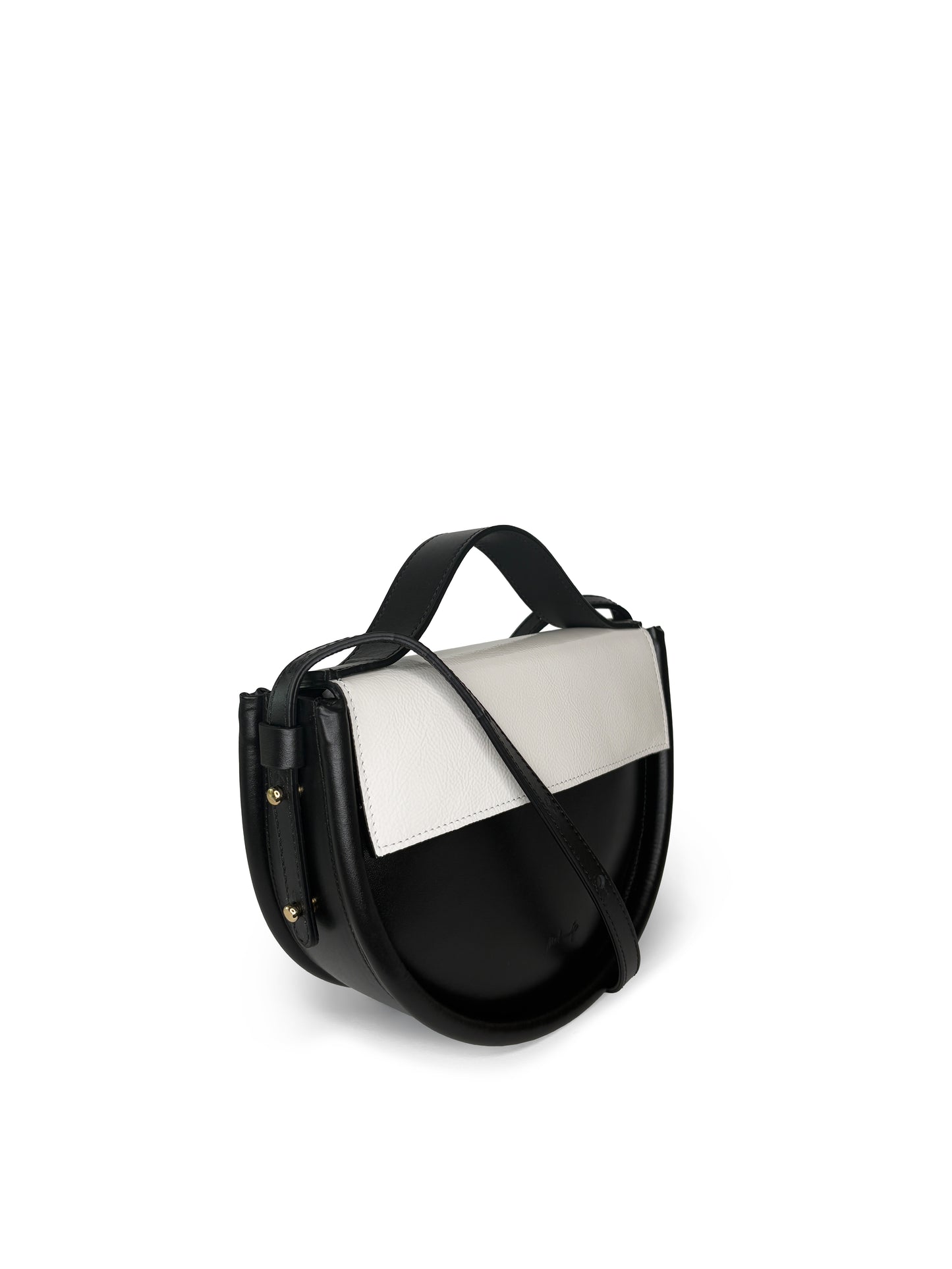 NINA NERO BIANCO pelle/vernice