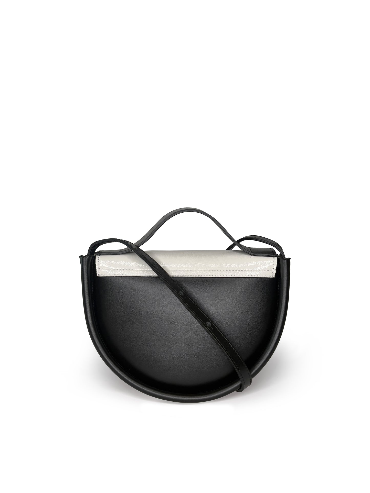 NINA NERO BIANCO pelle/vernice