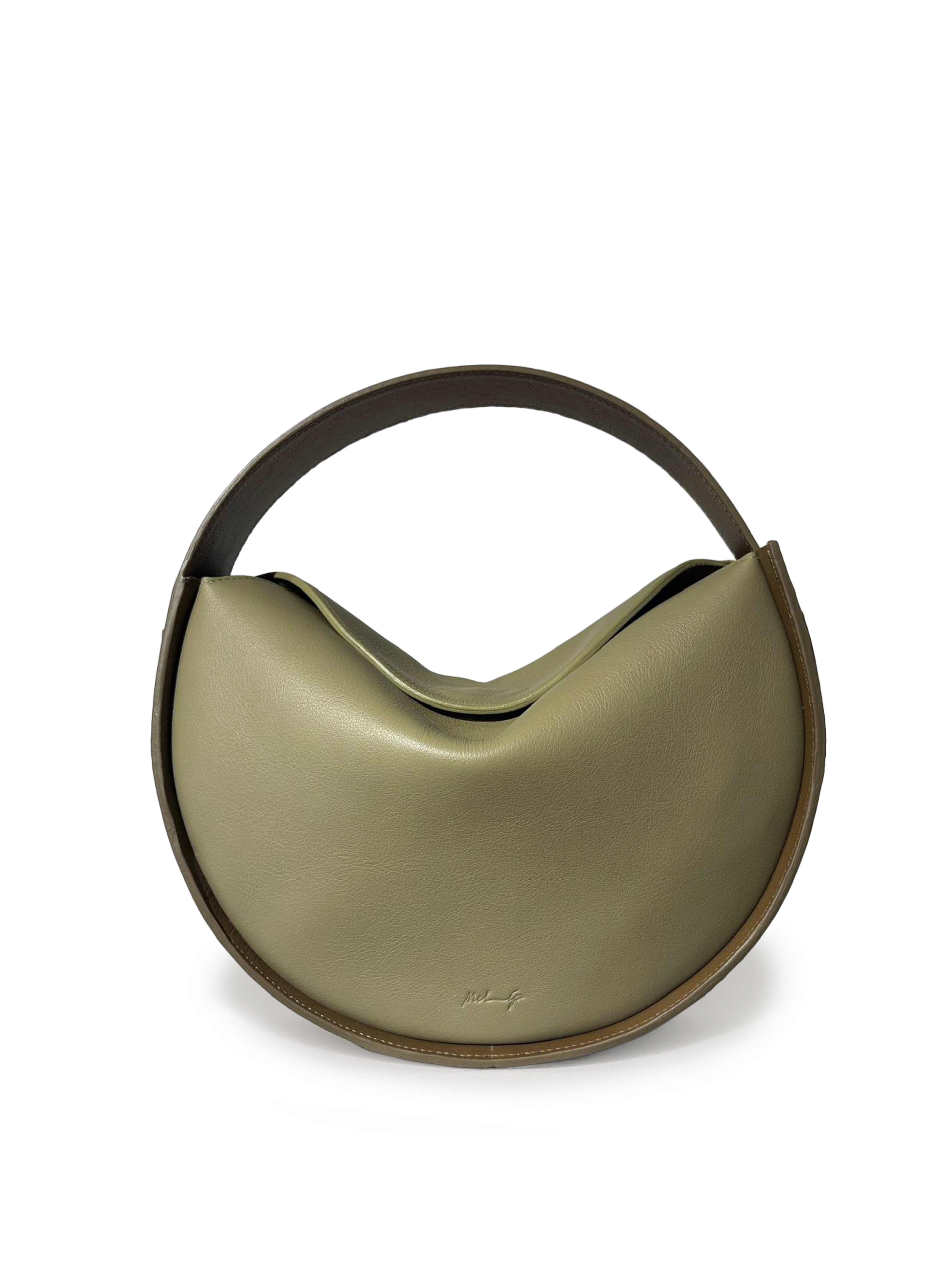 ALMA BORSA A SPALLA BICOLOR SALVIA-KHAKI
