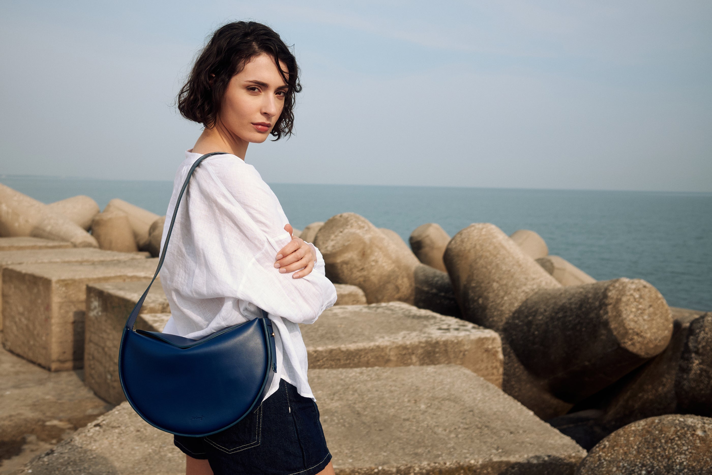 ALMA BORSA A SPALLA OCEANO