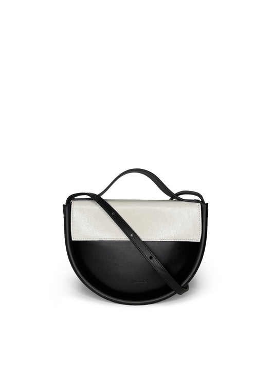 NINA NERO BIANCO pelle/vernice